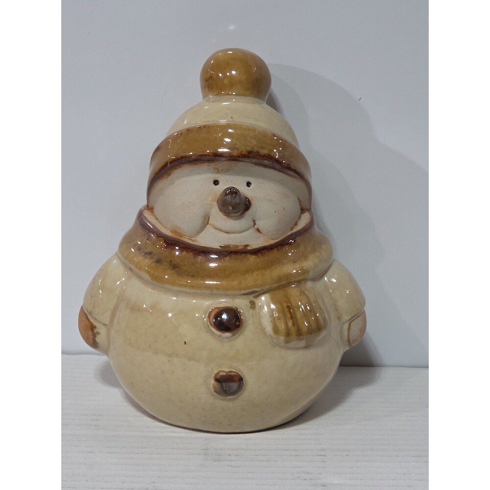 Happy Snowman figurine 7in Tall 6in Wide